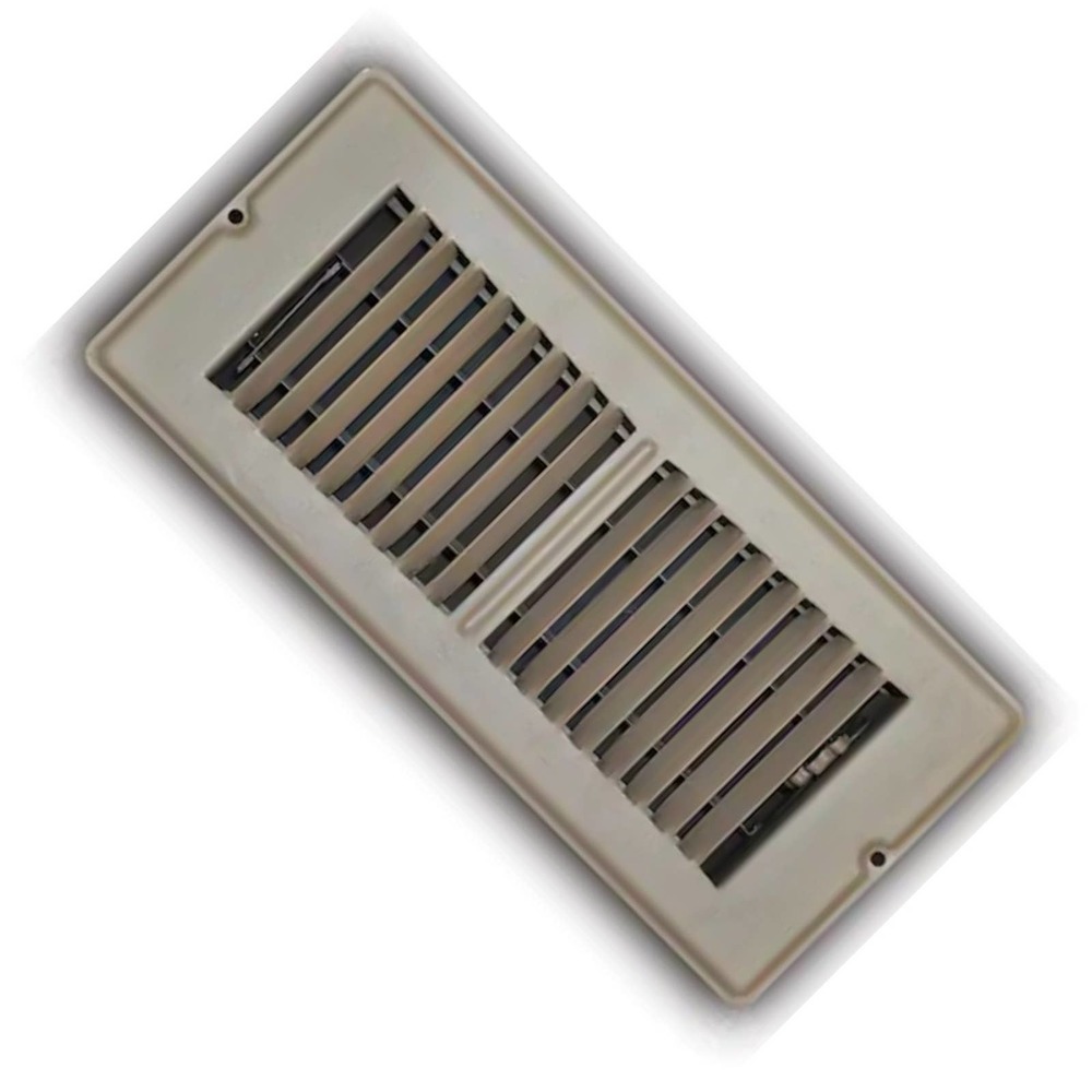 Everbilt 4 in. x 10 in. 2-Way Steel Mobile Home Brown Floor Register E155MM04X10